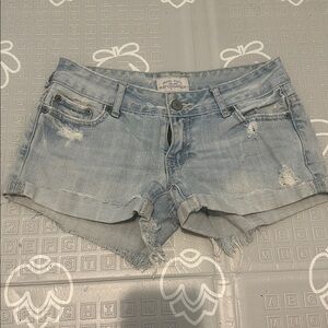 Aeropostale Faded Blue Denim Cutoff Shorts